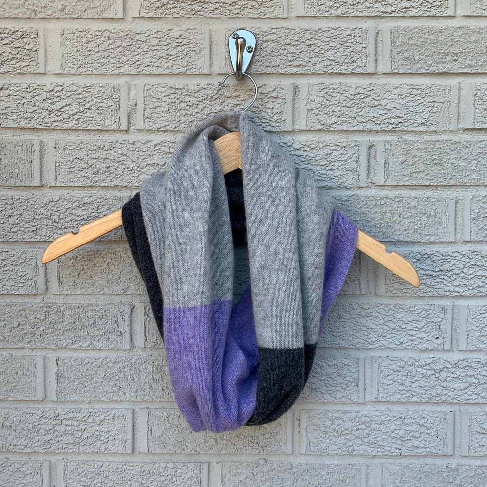 PURE amici Color block Cashmere Scarf